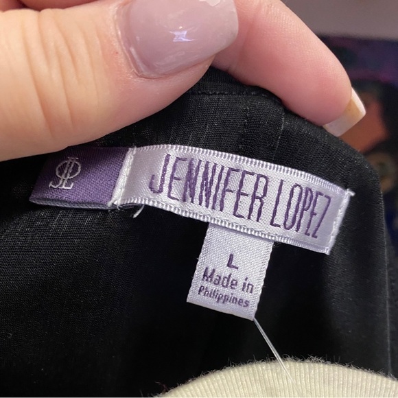 Jennifer Lopez Semi Sheer Black Blouse - Picture 4 of 5